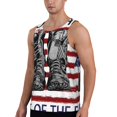 thumbnail image 2 of Fotbe Home Of The Free Because Of The Brave Pattern Men's Quick Dry Workout Tank Top Gym Muscle Tee Fitness Bodybuilding Sleeveless T Shirt Breathable Workout Shirt-Large, 2 of 9