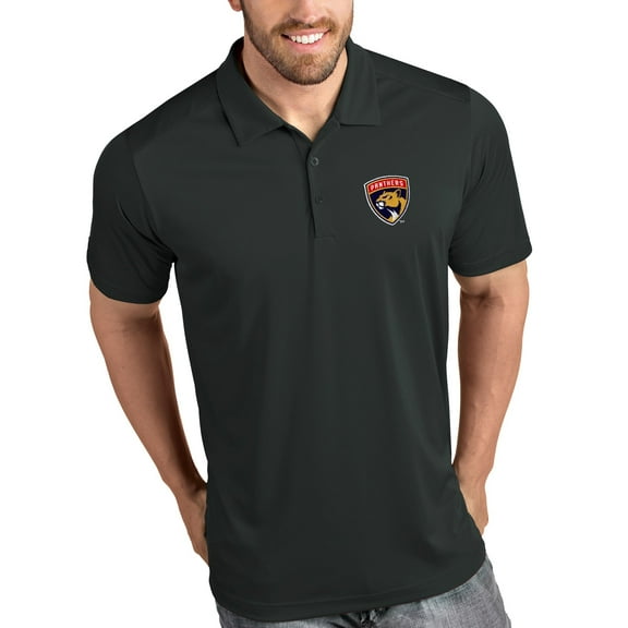 Men's Antigua Gray Florida Panthers Tribute Polo