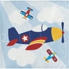 Lil' Flyer Airplane 2 Ply Beverage Napkin - Pack of 16,2 Packs