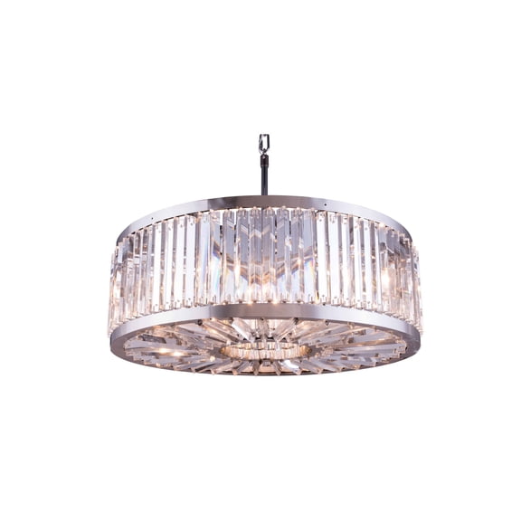 Elegant Lighting Chelsea 36" 10 Light Royal Crystal Pendant Lamp