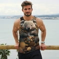 thumbnail image 6 of KLL Cute Fallen Leaf Koala Print Men's Muscle Gym Workout Stringer Tank Tops Bodybuilding Fitness T-Shirts Tank Tops Men-XX-Large, 6 of 7
