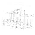 thumbnail image 2 of HILABEE Acrylic Display Riser Collectibles Display Shelf Layered Support Bracket Display Large Clear, 2 of 9