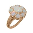 thumbnail image 1 of LBG British Made 9k Rose Gold Natural Opal Womens Statement Ring - 33 size options - Size 10, 1 of 8