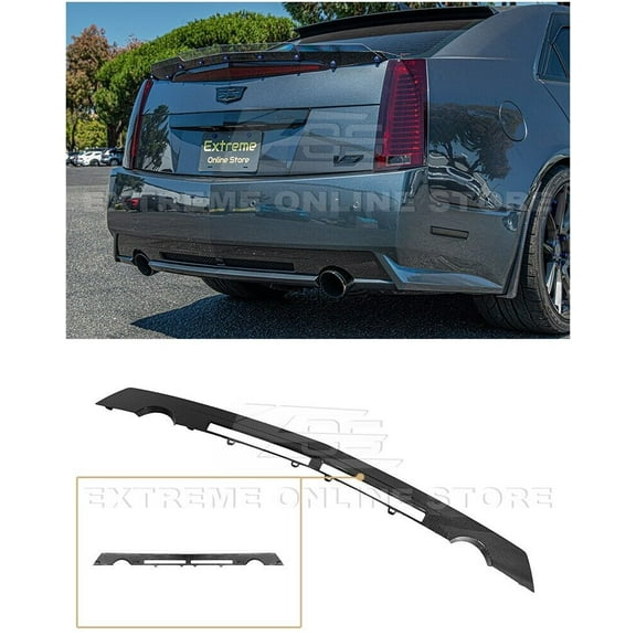 Replacement For 2009-2015 Cadillac CTS-V Sedan Models | GM Factory Style CARBON FIBER Rear Bumper Lower Valance Diffuser Insert Trim Vent Cover