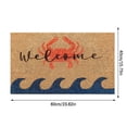 thumbnail image 3 of 24"x16" - Coir Door Mat with Heavy Duty Backing - Welcome Mats for Entryway, Porch - Anti-Slip PVC & Coconut Fiber Surface - Natural Home Accessories, Minimalist Original Design, Summer Theme, 3 of 9