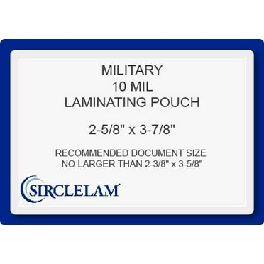 SircleLam 10 Mil Military Size Laminating Pouches, 100 Count, 1 Pack