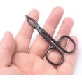 thumbnail image 4 of Juego de 2 pinzas para cejas CHAO con mango de tijeras rectas negro, 4 of 5