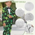 thumbnail image 6 of Xoenoiee Green Shamrock Print Boys' Formal Suits Set Tuxedo Suit with Adjustable Waist St. Patrick's Day Teen Boy Dress Blazer Set Clothes fot Wedding Party, 5-6 Years, 6 of 7