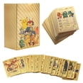 thumbnail image 1 of Juego de cartas de anime, cartas doradas, cartas de dibujos animados, cartas coleccionables para niños, cartas de juegos de mesa, cartas coleccionables, regalos para niños, 1 of 14