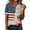 Red, variant on MEICHEN Lidies' Patriotic Tops Summer Printed Short Sleeve Blouses America 250th Anniversary Graphic Tees Casual V Neck T Shirt