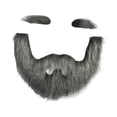 thumbnail image 3 of Conjunto de barba y cejas postizas, disfraz de bigote falso, barba falsa, facial para óperas, actuaciones festivas, fiesta temática de cosplay gris negro, 3 of 7