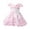 396Pink868, variant on Rggeeun Toddler Girls White Polka Dot Tutu Dress Elegant Bow Belt Performance Gown For Breathable Casual O-Neck Sundress