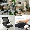 thumbnail image 2 of Xoenoiee Hummingbird Flower Print Computer Office Chair Cover with Armrest Covers, 3 Pieces Stretchable Universal Chair Covers Rotating Chair Slipcover with Elastic Bottom, L, 2 of 6