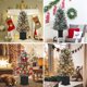 thumbnail image 4 of 3-foot snow-flocked mini artificial christmas tree featuring 8-mode warm blanca leds, 4 of 6