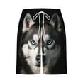 thumbnail image 5 of ZCFZJW 3D Animal Pattern Print Swim Trunks for Men Big and Tall Regular Fit Casual Drawstring Elastic Wasit Beach Bathing Suit Board Shorts with Pockets Black#02 S, 5 of 5