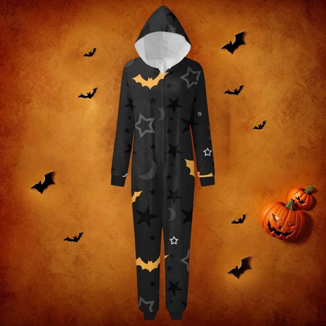 Halloween Pajamas Long Sleeved Zippered Family Matching Jumpsuit Romper Family Halloween Costumes Family Pajamas Matching Pjs