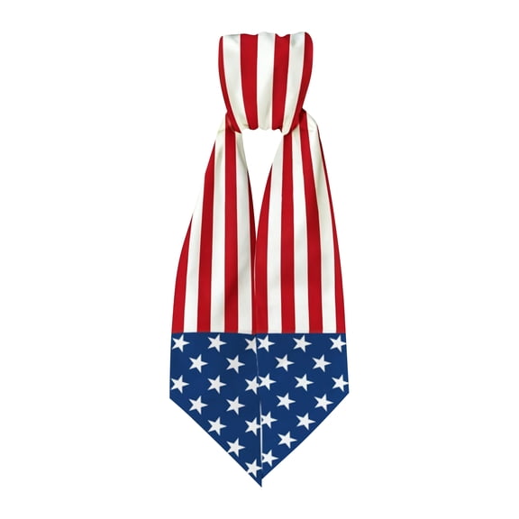 ZZAIXHL Patriotic Wreath Sash for Front Door, Red White Stripe Wreath Scarf DIY Memorial Day Star Satin Sash Garland Ribbon for 4th of July Home Yard Doorway Wall Window Decor