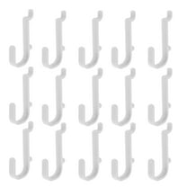 WHAMVOX 20 Pcs Peg Board Organizer Accessories White Pegboard Hooks Holder Light Grey