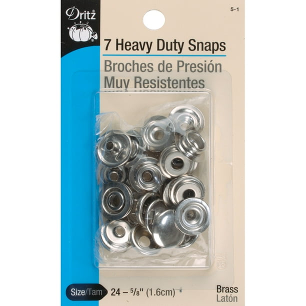 Dritz Heavy Duty Snaps 5/8" 7/Pkg White