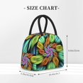 thumbnail image 2 of Balery Hippie Style Bolsa de Almuerzo para Mujeres, Caja de Almuerzo, Bolsa de Almuerzo Pequeña Impermeable, Tote de Almuerzo Reutilizable con Gran Capacidad, 2 of 6