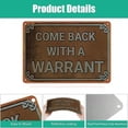 thumbnail image 2 of HELLOYOUNG Come Back Warrant Tin Sign 8x12 Inch Vintage Metal Wall Decor Retro Art for Home Bar Man Cave Garage, 2 of 5