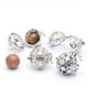 thumbnail image 4 of Prettyia filigrana flor medallón colgante colr piedra preciosa jau de Amatista Hugo Locket colgante de la jaula, 4 of 10