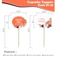 thumbnail image 2 of Inkdotpot Little Pumpkin Gender Reveal Baby Shower Party Collection, Pre-Assembled Double Sided Cupcake Topper Food Picks DIY Party Favors Kit, Pack of 30, 2 of 6