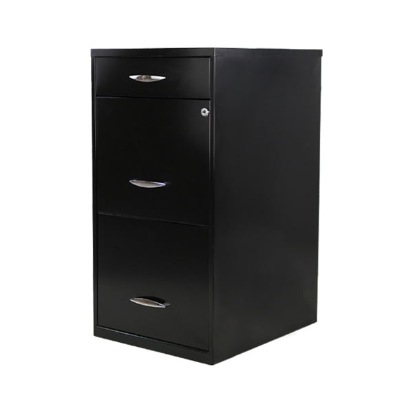 Archivero Metálico Mundo In 17056 2+1 Gavetas Negro Organizador Archivador