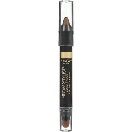 L'Oreal Paris Brow Stylist Kabuki Blender Brow Crayon, Brunette, 0.05 (Best Place To Get Eyebrows Waxed)