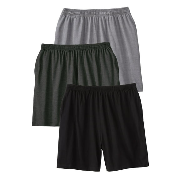 KingSize Men's Big & Tall Lightweight Jersey Shorts 3-Pack