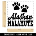 thumbnail image 2 of Alaskan Malamute Dog Paw Prints Fun Text Self-Inking Rubber Stamp Ink Stamper - Purple Ink - Small 1 Inch, 2 of 7