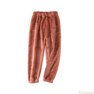 Fozruso Girls Drawstring Pants Girls Pants Winter Flannel Sleepwear Loungewear Soft Bottoms For Toddlers And Kids Indoor Outdoor Comfort Wear Sizes 3-4 Years