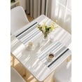 thumbnail image 5 of Gray Stripe Placemats Set of 4, Modern Abstract Art Black Striped Rustic Placemats for Dining Table, Place Mats for Kitchen Tabletop, Waterproof Wipeable Dining Table Mats Set, 5 of 9