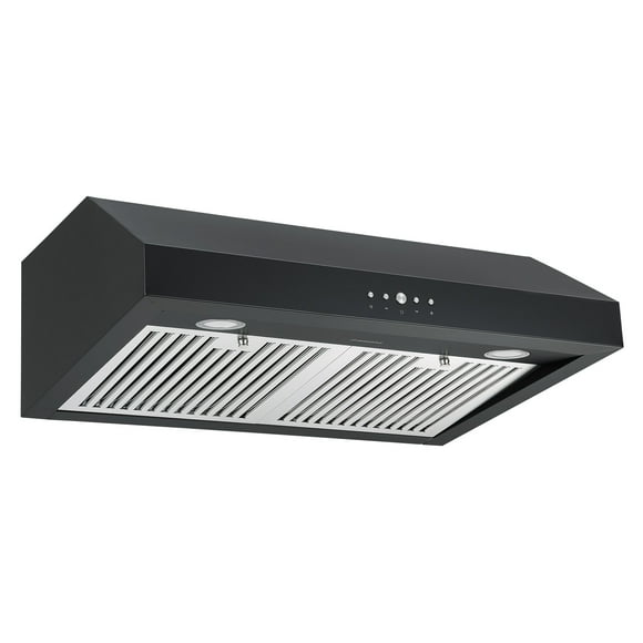 Ancona 30” Ducted Under Cabinet Range Hood in Matte Black