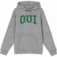 thumbnail image 4 of French Oui Adult Heather Gray Long Sleeve Hoodie-Large, 4 of 6