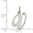thumbnail image 4 of Sterling Silver Fancy Script Letter V Initial Charm Pendant, 4 of 4