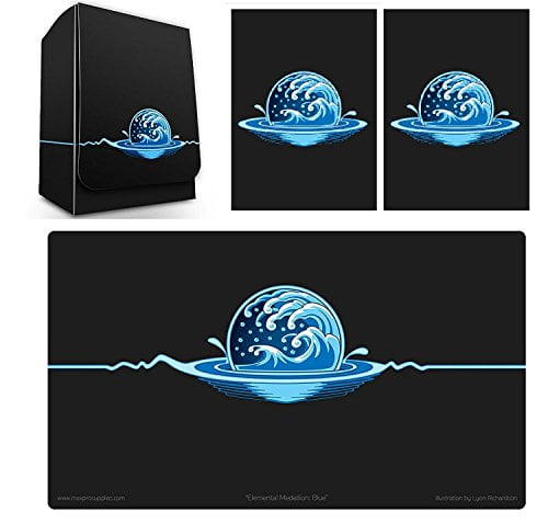 1 Iconic Elemental Water Symbol Blue Deck Box Playmat Qty