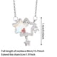 thumbnail image 4 of Elegante collar de aleación con dos estrellas: una estrella grande hueca con cristal y otra pequeña sólida. Estiloso para mujeres y niñas., 4 of 8