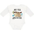 thumbnail image 3 of Inktastic My Tia Loves Me with Sloth and Hearts Boys or Girls Long Sleeve Baby Bodysuit, 3 of 5