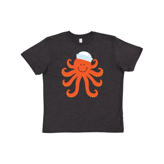 Inktastic Orange Octopus Cute Sea Creature Nautical Youth T-Shirt