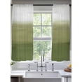 thumbnail image 2 of Sage Green Ombre Sheer Curtains 63 Inch Length 2 Panels for Living Room, Modern Abstract Art Texture Voile Kitchen Curtain Set, Luxury Privacy Drapes Window Treatment for Bedroom, 2 of 7