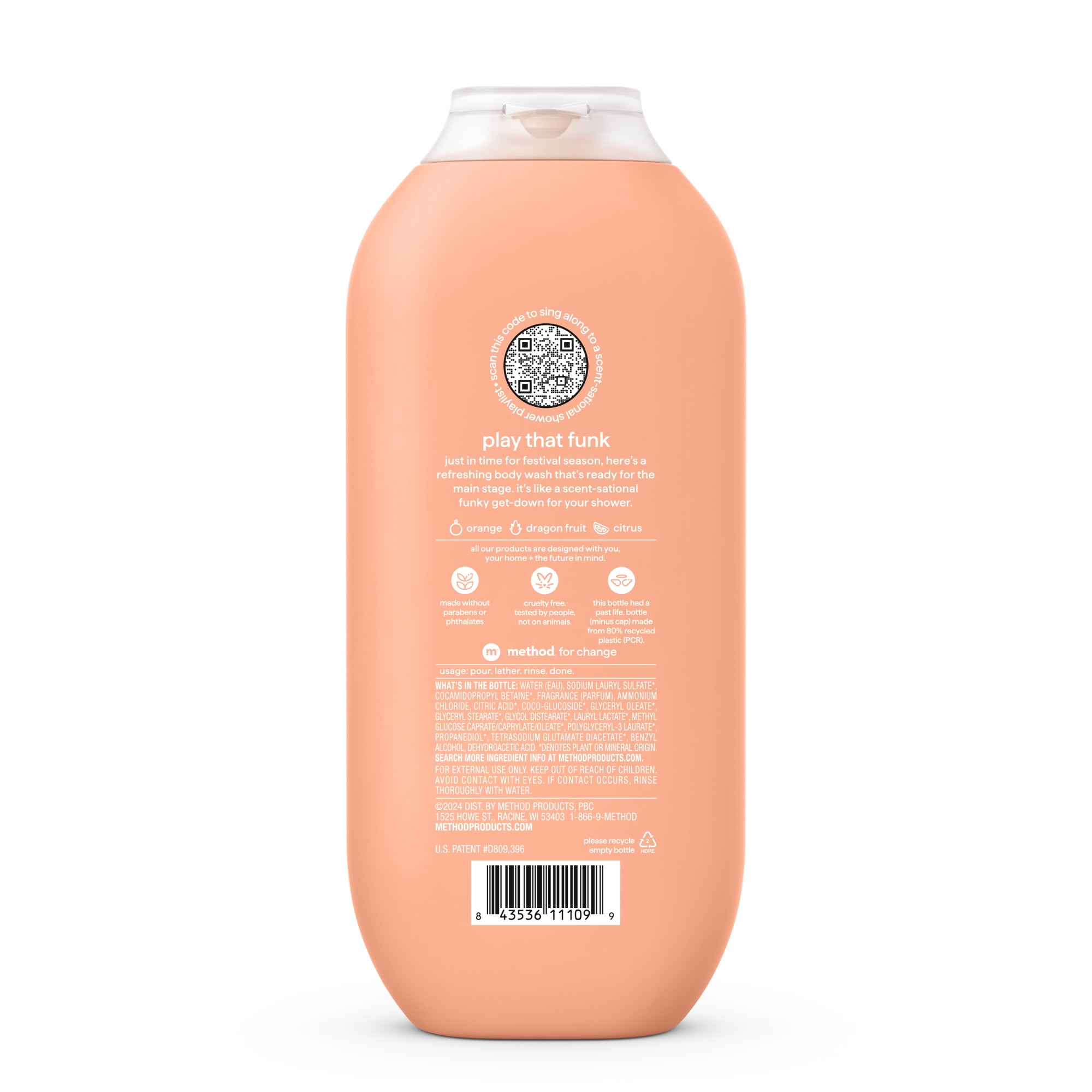 Method Limited Edition Body Wash, Play that Funk - Notes of Orange