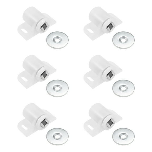 Uxcell Magnetic Latches Catch with Strike Plate Plastic White 6 Pack
