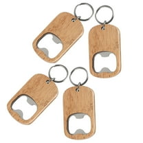 Homoyoyo Manual Wood Handle Bottle Opener Set, Stainless Steel Kitchen Bar Tools, 4 Pieces for Party and Home Use