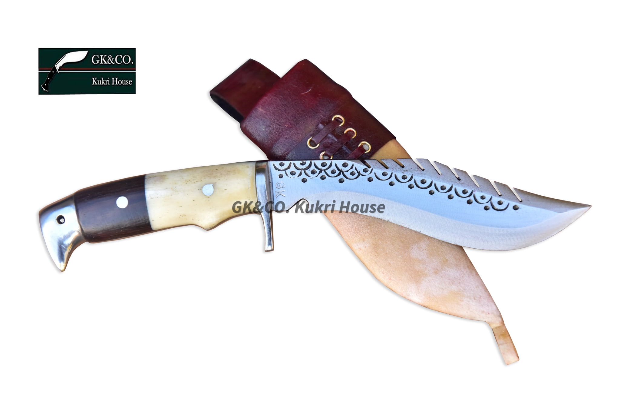 Mindre Omkreds Rund Gurkhas Kukri- 5 Inch Blade American Eagle Dragon Bone+ Wooden Handle Kukri  ( Kitchen knife) Handmade by GK&CO. Kukri House in Nepal. - Walmart.com