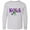 AC-Heather Grey, variant on Inktastic NOLA Mardi Gras Crayfish in Purple Long Sleeve Youth T-Shirt