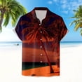 thumbnail image 1 of toraway Chemises pour Hommes Manches Courtes en Coton Mode Décontractée Impression de Paysage Chemise à Col Rabattu TTTG, 1 of 3