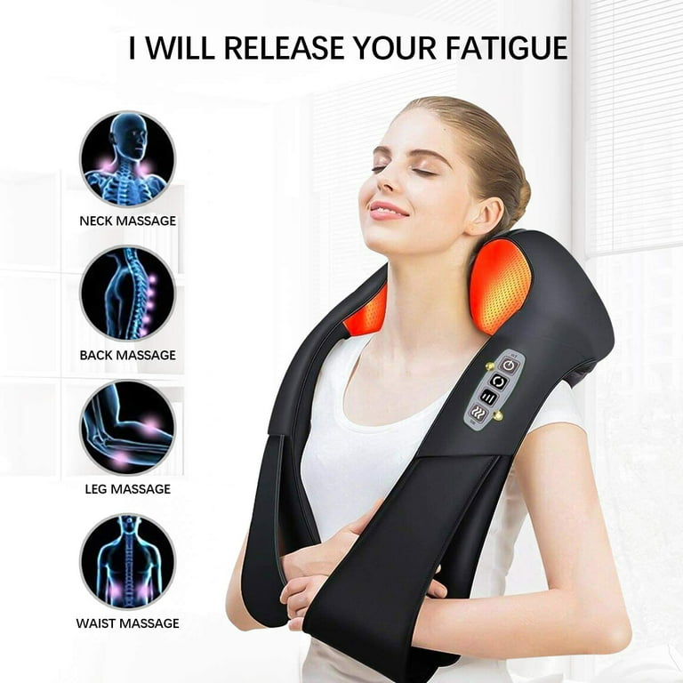 USB Rechargeable Electric Kneading Shoulder Massager, With Heat