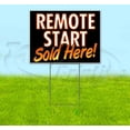 thumbnail image 1 of Remote Start Sold Here Black Orange (18" x 24") Yard Sign, Includes Metal Step Stake, 1 of 6