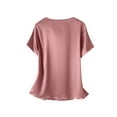 thumbnail image 3 of ZANZEA Womens Blouses Short Sleeve Swing Collar Solid Color Thin Tops Shirts, 3 of 3